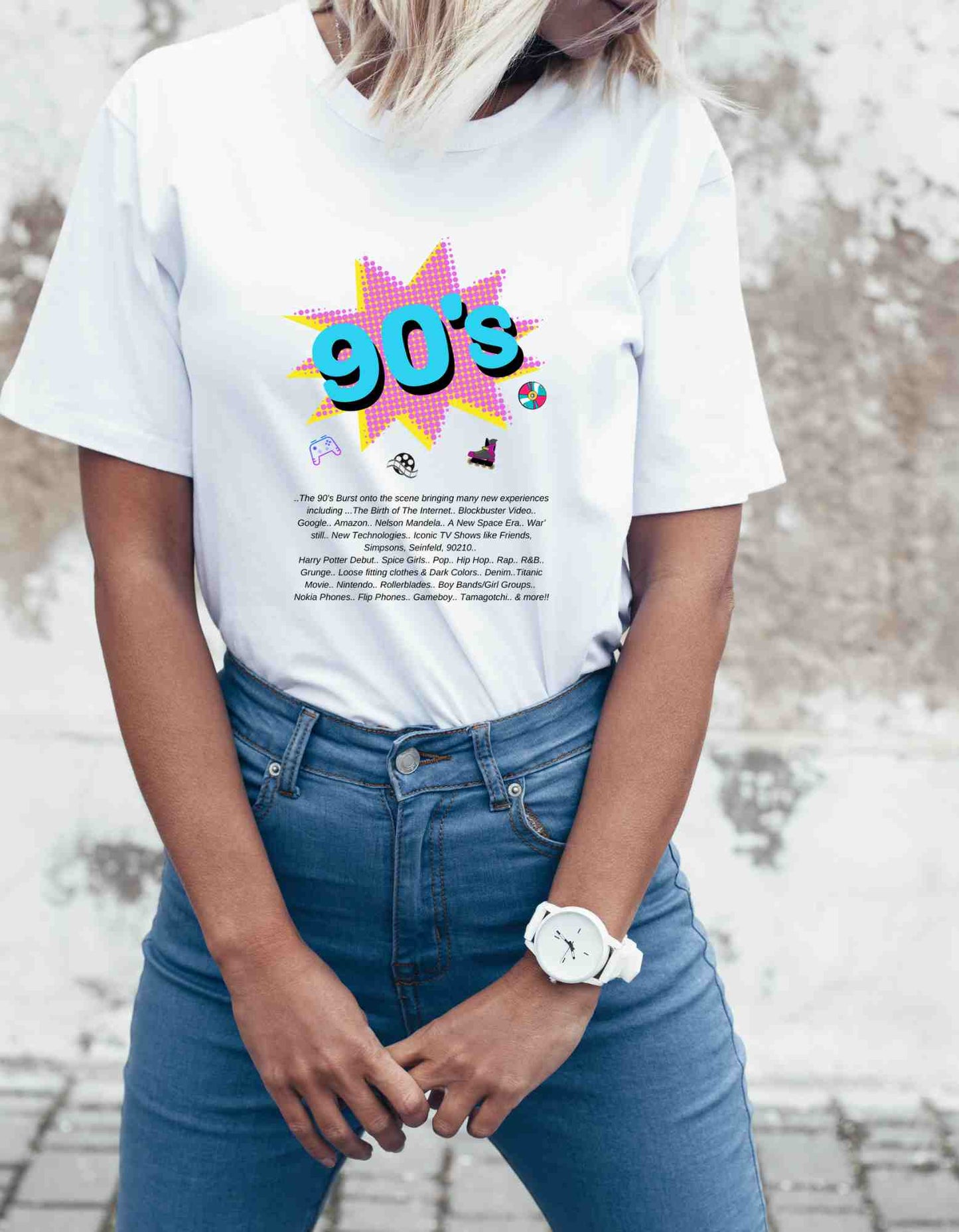 90s Decade AS IF Womens T SHIRT Relive the 90s