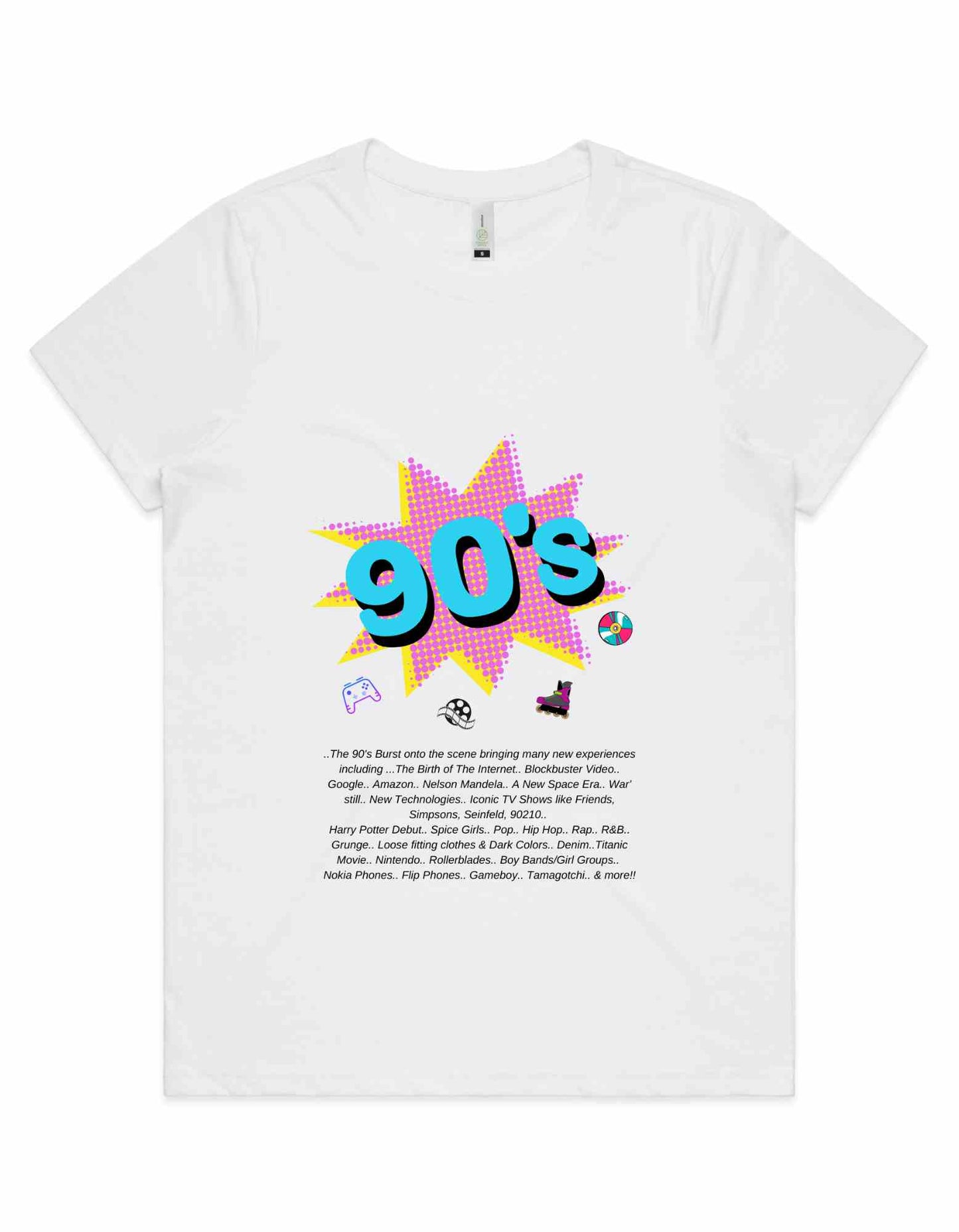 90s Decade AS IF Womens T SHIRT Relive the 90s